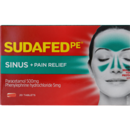 Photo of Sudafed Pe Sinus & Pain 20 Tablets