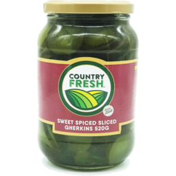 Photo of Country Fresh Sweet Spiced Sliced Gherkins 520g