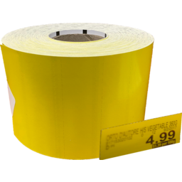 Photo of Continuous Shelf Label TT - YELLOW 75MM X 25MM -  Suitable for ZD420 printer 