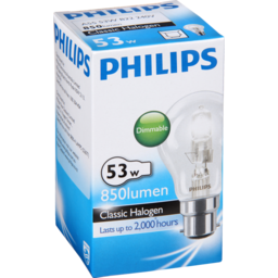 Photo of Philips Classic Halogen Light Bulb BC Clear 53 Watt