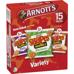 Photo of Arnott's Shapes Originals Cracker Biscuits Variety 15 Pack
