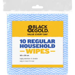 Photo of Black & Gold Regular Household Wipes 10pk
