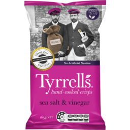 Photo of Tyrrells Sea Salt & Cider Vinegar Crisps 165g