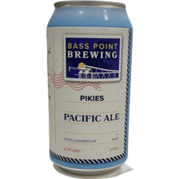 Photo of Bass Point Brewing Pikies Pacific Ale Can 375ml