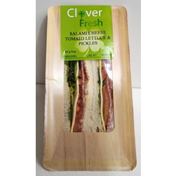 Photo of Clover Fresh Sandwich Salami Cheese Tomato Pickles  