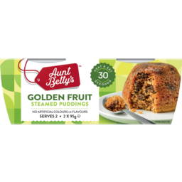 Photo of Aunt Bettys Golden Fruit Steamed Puddings 2x95g