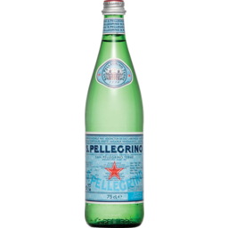 Photo of San Pellegrino Carbonated Natural Mineral Water Glass Bottle