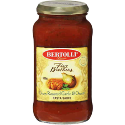 Photo of Bertolli Five Brothers Oven Roasted Garlic & Onion Pasta Sauce 500gm