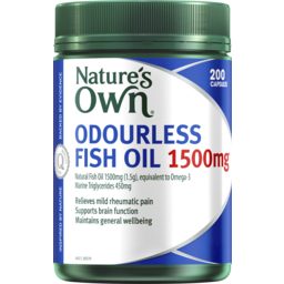 Photo of Natures Own Fish Oil Odourless 1500mg Capsules 200 Pack