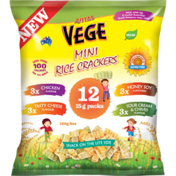 Photo of Ajitas Vege Mini Rice Crackers Variety 12 Pack 180g