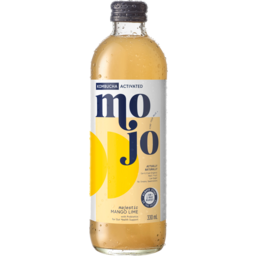 Photo of Mojo Low Sugar & Organic Mango Lime Activated Live Sparkling Probiotic Kombucha 330ml