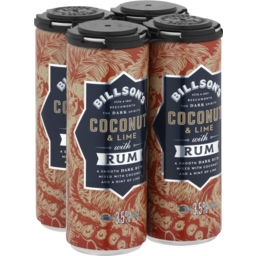 Photo of Billson's Rum With Coconut And Lime 4x355ml