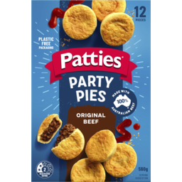Photo of Patties Classic Beef Party Pies 12 Pack 560g