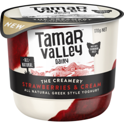 Photo of Tamar Valley Dairy Strawberries & Cream Yoghurt 170gm