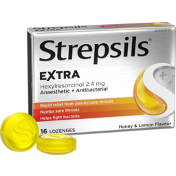 Photo of Strepsils Extra Honey And Lemon Fast Numbing Sore Throat Pain Relief With Anaesthetic Lozenges