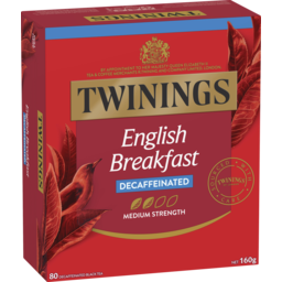 Photo of Twinings English Breakfast Decaffeinated 80 Pack 160g 160g