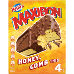 Photo of Peters Maxibon Honey Comb Flavour Ice Cream 4 Pack 620ml