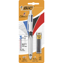 Photo of Bic 4 Colour Ballpoint Pen with Mechanical Pencil HB