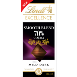 Photo of Lindt Excellence Mid Dark 70% Cocoa Chocolate Block 100g