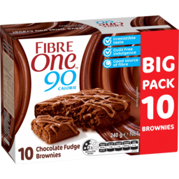 Photo of Fibre One 90 Calorie Brownies Chocolate Fudge 10 Pack 240g
