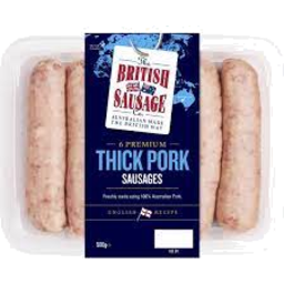 Photo of British Thick Pork Sausages 500g