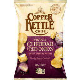 Photo of Copper Kettle Chips Vintage Cheddar & Red Onion 150g