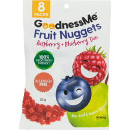 Photo of Goodness Me Fruit Nuggets Raspberry & Blueberry 120g