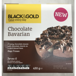 Photo of Black & Gold Bavarian Chocolate