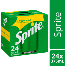 Photo of Sprite Lemonade Soft Drink Multipack Cans 24x375ml