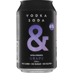 Photo of Ampersand Vodka Soda & Black Grape Can