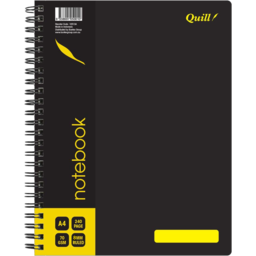Photo of Notebook Quill A4 70gsm Blk Each