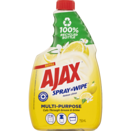 Photo of Ajax Spray N Wipe 5 In 1 Lemon Citrus Refill 750ml