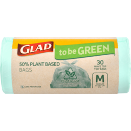 Photo of Glad To Be Green 50% Plant Based Bags Medium 30 Pack 