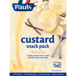 Photo of Pauls Vanilla Custard Snack Pack 6x150g
