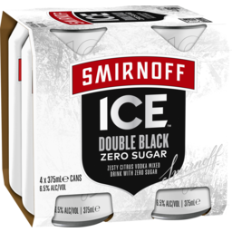 Photo of Smirnoff Ice Double Black Zero 4*375ml