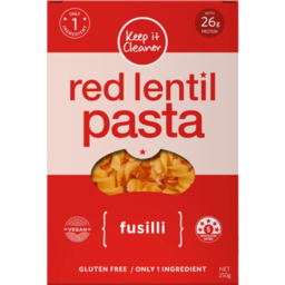 Photo of Keep it Cleaner Gluten Free Pasta Red Lentil Fusilli 250g