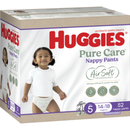 Photo of Huggies Ultimate Pure Care Nappy Pants Size 5 (14- ) 52 Pack