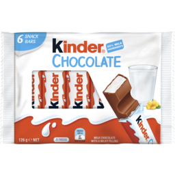 Photo of Kinder Chocolate 6 Snack Bar Pack 126g