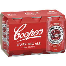 Photo of Coopers Sparkling Ale Can 375ml 6pk