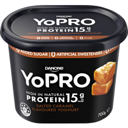 Photo of Yopro High Protein Salted Caramel Greek Yoghurt Tub 700g