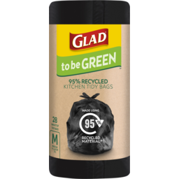 Photo of Glad To Be Green 95% Recycled Kitchen Tidy Bags Medium 28 Pack