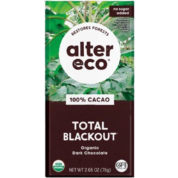 Photo of Alter Eco - Dark Chocolate Total Blackout 100% 75g