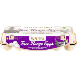 Photo of Wa Farmers First Free Range Eggs Extra Large 12 Pack