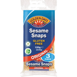 Photo of Golden Day Sesame Snaps 3x40gm
