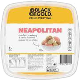 Photo of Black & Gold Ice Cream Neapolitan