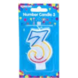 Photo of Korbond Number 3 Birthday Candle