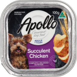 Photo of Apollo Gourmet Dog Food Adult 1+ Years Succulent Chicken 100g