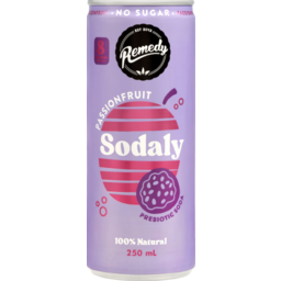Photo of Remedy Soft Drink Sodaly Prebiotic Soda Passionfruit 250ml