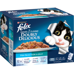 Photo of Purina Felix Fish Selection In Jelly Pouches Multipack Cat Food