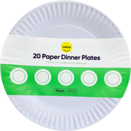 Photo of Value Paper Plates 9 Inch 225mm 20 Pack